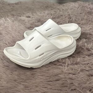 Hoka Women's White Comfort Mules
